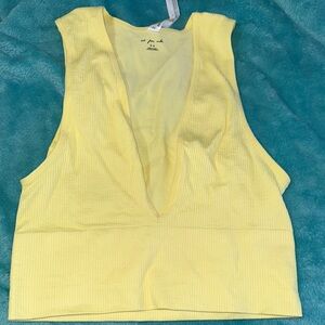 Urban Outfitters Yellow Deep V Top